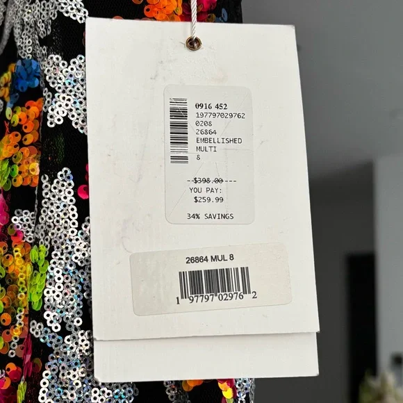 NWT Mac Duggal Vibrant Floral Backless Dress - Picture 7 of 7